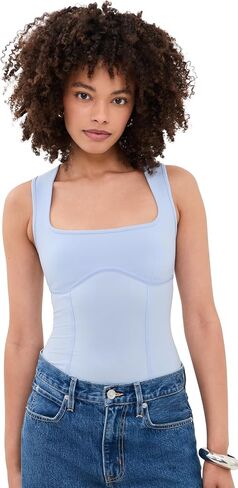 Fleur du Mal Women's Organic Cotton Scoop Neck Bodysuit in Saudi Arabia