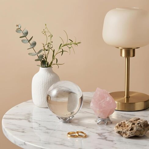 10 Pcs Crystal Ball Stand, Sphere Stand Sphere Holder Crystal Spheres Holder Egg Stands for Display Mini Crown Lensball Base Metal Crystals Ball Holders for Balls,Tennis, Marbles, Collections in Kuwait