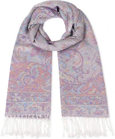Paisley Shawl Wrap with Fringe Women Rave Scarf Soft Silky Hijab Vintage Jacquard Scarf for Evening Wedding Party in Saudi Arabia