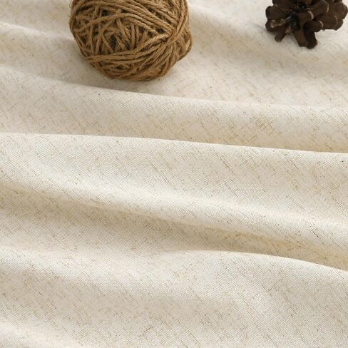 Guken Pinch Pleated Linen Curtains 96 Inch Length 2 Panels for Living Room Bedroom Natural Cream Boho Ceiling to Floor Farmhouse Window Privacy Light Filtering Semi Sheer Drapes Beige Ivory 40x96 8FT in Saudi Arabia
