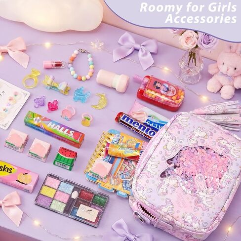 COSHAYSOO Kids Sling Bag Girls Purse Birthday Present for Age 2 3 4 5 6 7 8 Toddler Small Crossbody Purse with Tassel Zipper Magical Unicorn Quicksand Pattern Pouch in Saudi Arabia