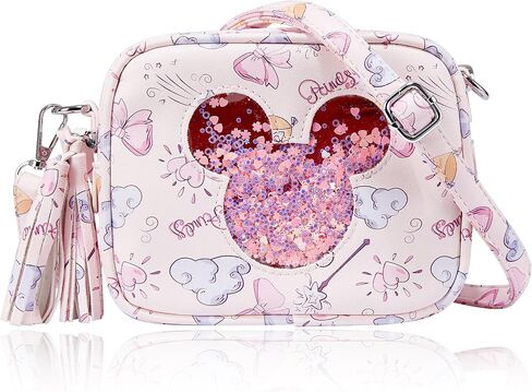 COSHAYSOO Kids Sling Bag Girls Purse Birthday Present for Age 2 3 4 5 6 7 8 Toddler Small Crossbody Purse with Tassel Zipper Magical Unicorn Quicksand Pattern Pouch in Saudi Arabia