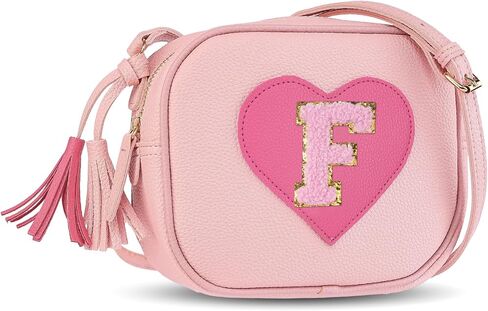 Personalized Initial Girls Purse Crossbody Bag with Tassel Novelty Wallet for Kids Shoulder Purse Birthday Gift for 2-10 Year Old-O in Saudi Arabia