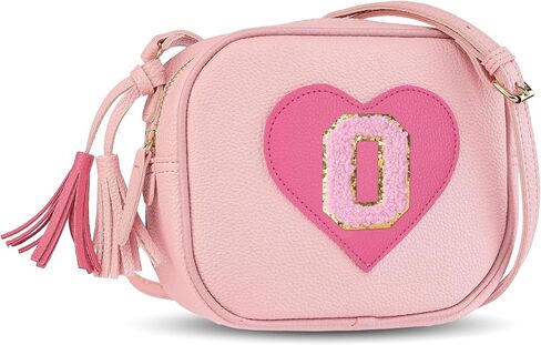 Personalized Initial Girls Purse Crossbody Bag with Tassel Novelty Wallet for Kids Shoulder Purse Birthday Gift for 2-10 Year Old-O in Saudi Arabia