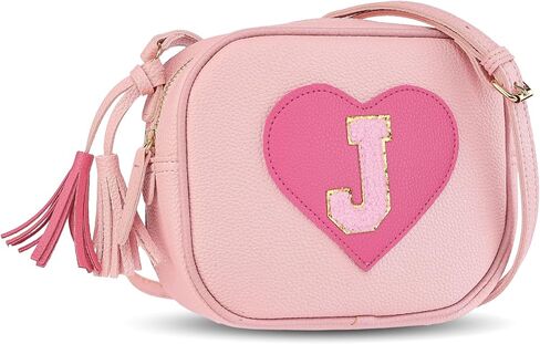 Personalized Initial Girls Purse Crossbody Bag with Tassel Novelty Wallet for Kids Shoulder Purse Birthday Gift for 2-10 Year Old-O in Saudi Arabia