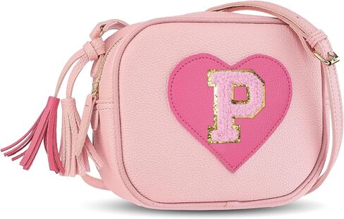 Personalized Initial Girls Purse Crossbody Bag with Tassel Novelty Wallet for Kids Shoulder Purse Birthday Gift for 2-10 Year Old-O in Saudi Arabia