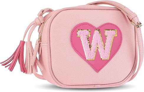 Personalized Initial Girls Purse Crossbody Bag with Tassel Novelty Wallet for Kids Shoulder Purse Birthday Gift for 2-10 Year Old-O in Saudi Arabia