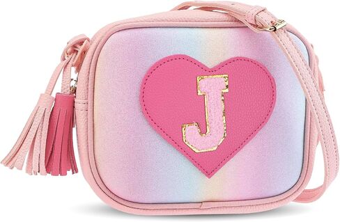 Girls Sparkly Purse with Personalized Initial Letter Crossbody Bag with Tassel Cute Small Shoulder Purse Novelty Wallet for Kids Birthday Gift-K in Saudi Arabia