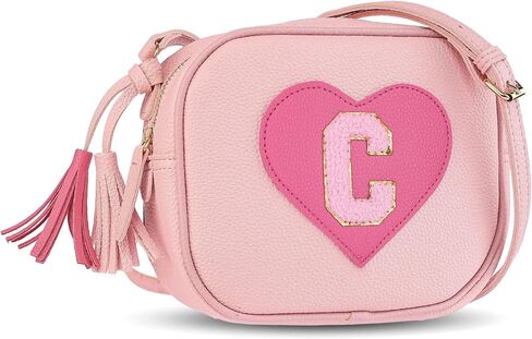 Personalized Initial Girls Purse Crossbody Bag with Tassel Novelty Wallet for Kids Shoulder Purse Birthday Gift for 2-10 Year Old-O in Saudi Arabia