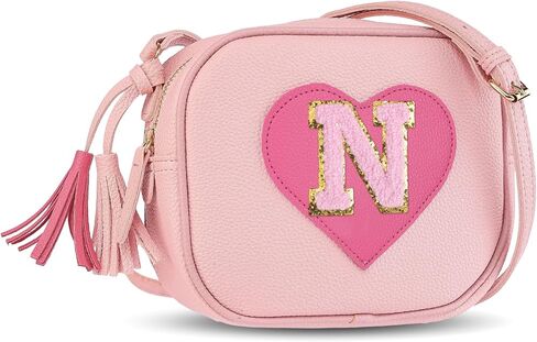Personalized Initial Girls Purse Crossbody Bag with Tassel Novelty Wallet for Kids Shoulder Purse Birthday Gift for 2-10 Year Old-O in Saudi Arabia