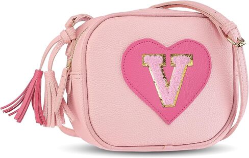 Personalized Initial Girls Purse Crossbody Bag with Tassel Novelty Wallet for Kids Shoulder Purse Birthday Gift for 2-10 Year Old-O in Saudi Arabia