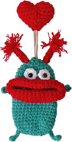 Cartoon Keychains Pouches Pull Type Keys Bag Sausage Mouth Monsters Holder Hand Knitting Wallets Organizers Accessories in Saudi Arabia