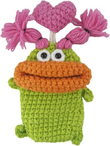 Cartoon Keychains Pouches Pull Type Keys Bag Sausage Mouth Monsters Holder Hand Knitting Wallets Organizers Accessories in Saudi Arabia