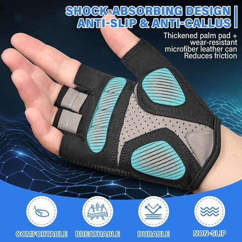 Kids Cycling Gloves for Boys Girls Half Finger Breathable Non-Slip Bike Gloves with Padded for Balance Bike Mountain BMX Scooter Outdoor Sports in Saudi Arabia