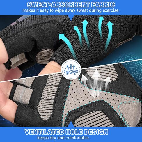 Kids Cycling Gloves for Boys Girls Half Finger Breathable Non-Slip Bike Gloves with Padded for Balance Bike Mountain BMX Scooter Outdoor Sports in Saudi Arabia