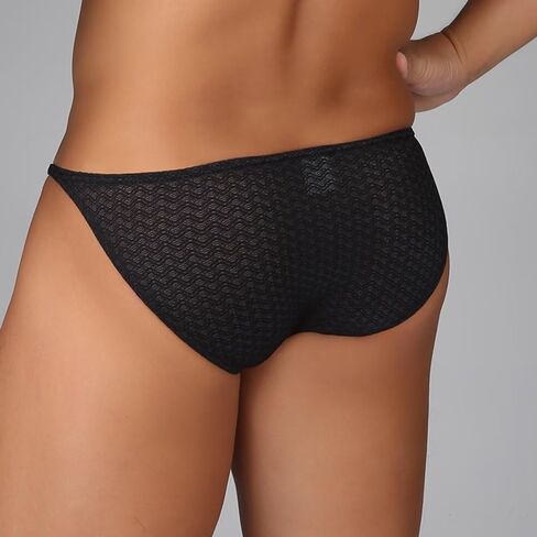 Lace Briefs Men's Low-rise Sexy See Through Mesh G-String Underwear Mini Underpants Bikini in Saudi Arabia