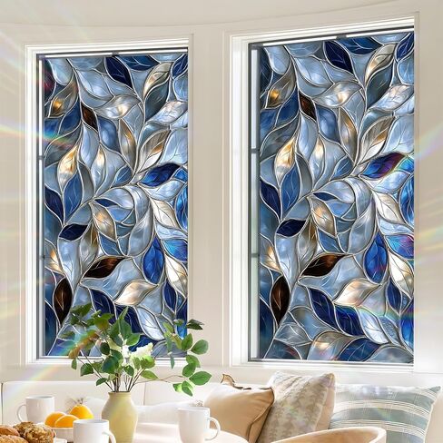 Window Privacy Film Frosted Glass Window Sticker Window Film Static Glass Cling Tint Non-Adhesive for Home Door Decorative Frosting Cover 17.5 X 78.7 inch in Saudi Arabia