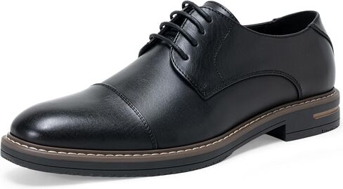 Jousen Men's Dress Shoes Cap Toe Formal Oxfords for Men Business Lace Up Casual Comfortable Shoes in Kuwait