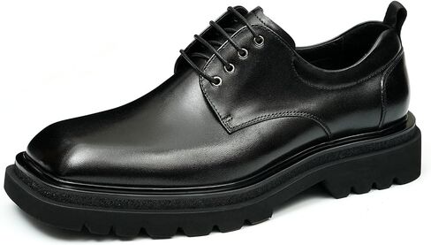 Y'Stride Men’s Genuine Leather Square-Toe Derby Shoes 96139 in Kuwait