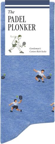 The Padel Plonker Socks – Funny Padel Tennis Socks - Funny Padel Gifts for Men - 1 x Pair, US Size 8-13, Blue - Socks Gift for Padel Players, Coaches & Fans - Premium Cotton Blend in Saudi Arabia