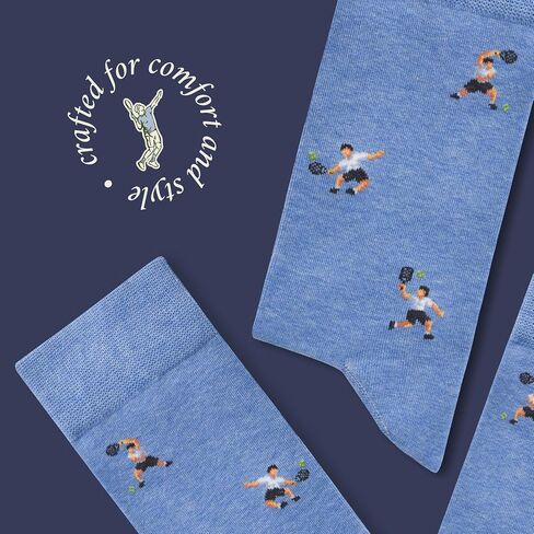The Padel Plonker Socks – Funny Padel Tennis Socks - Funny Padel Gifts for Men - 1 x Pair, US Size 8-13, Blue - Socks Gift for Padel Players, Coaches & Fans - Premium Cotton Blend in Saudi Arabia