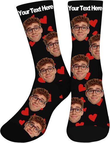 Ultragifta Custom Socks with Faces Personalized Funny Socks with Picture Customized Gag Funny Gifts in Saudi Arabia