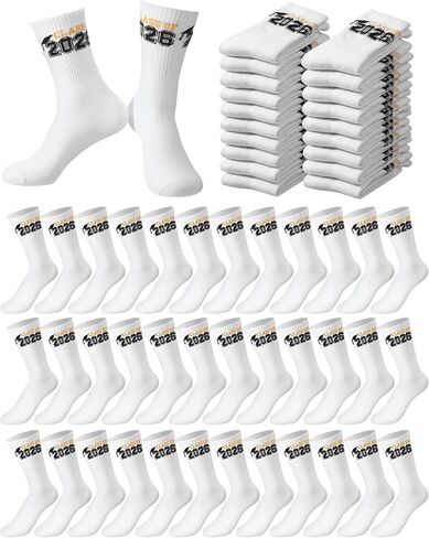 Liitrsh 12/24 Pairs Graduation Socks for Women Men Class of 2026 Graduation Gifts Casual Crew Socks High School College Gifts in Kuwait