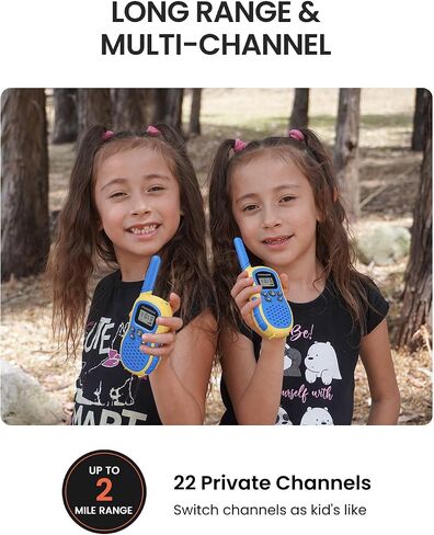 J388C Walkie Talkies for Kids 2 Pack Long Range with Flashlight - Blue in Kuwait