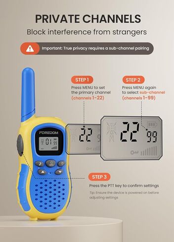 J388C Walkie Talkies for Kids 2 Pack Long Range with Flashlight - Blue in Kuwait