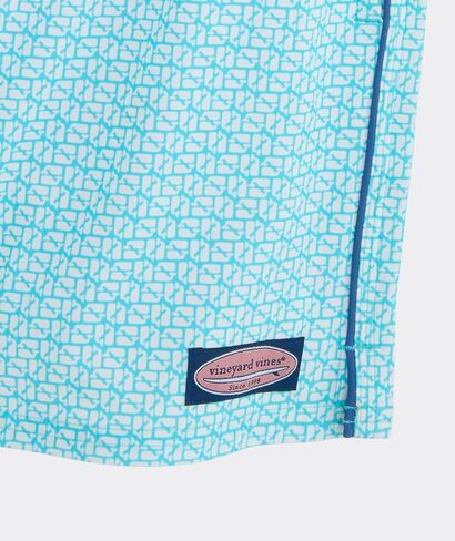 vineyard vines Boys' Printed Piped Chappy Swim Trunks, Puzzle Turq, S in Kuwait