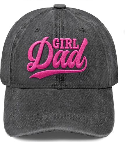 3D Embroidered Washed Baseball Cap, Vintage Cotton Funny Words Hat Trucker Hat for Men and Women in Saudi Arabia