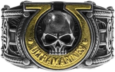 Warhammer 40K Ultramarines Legion Gold Plated Ring, Collectible Gift for Gamers & Fans in Saudi Arabia