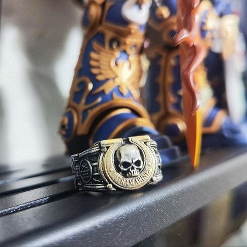 Warhammer 40K Ultramarines Legion Gold Plated Ring, Collectible Gift for Gamers & Fans in Saudi Arabia