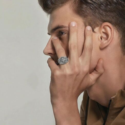 ONEFINITY St Benedict Exorcism Ring for Men Catholic Ring St Benedict Jewelry for Women in Kuwait