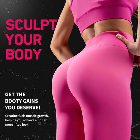 Creatine for Women, 5000mg Complex with Collagen & BCAAs, Vitamin B12, Creatine Monohydrate Gummies for Women, for Lean Muscles, Booty, Focus & Energy, Pre-Workout Chewbles, Sugar-Free, 120 Count in Saudi Arabia