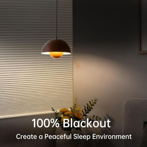 Changshade No Drill No Tools Blackout Cellular Shades,Cordless Blinds for Indoor Windows,Room Darkening Window Shades Honeycomb Blinds for Bedroom,Office,Home,35" w x 64" h,White in Kuwait