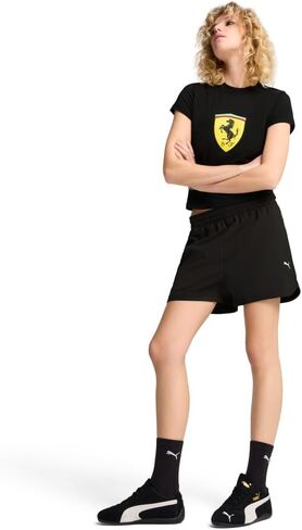 تي شيرت نسائي من PUMA Standard Scuderia Ferrari Formula 1 Babydoll، أسود SS25، X-Large in Kuwait