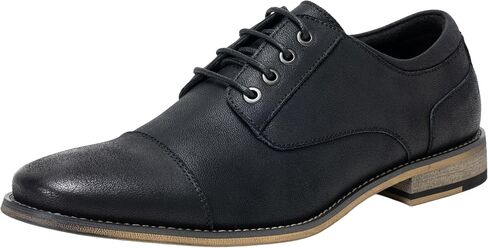 Jousen Mens Dress Shoes Leather Plain Toe Classic Oxford Shoes for Men Formal Business Comfort Lace Up Derby Shoes in Kuwait