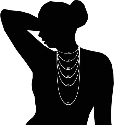 DSS 925 Sterling Silver Necklace for Women, Rhodium Plated, Lobster Claw Clasps, Sterling Silver Chain, Italian Jewelry for Women - Made in Italy in Kuwait