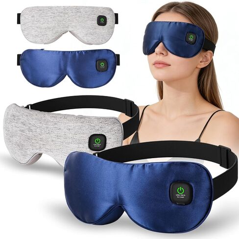 Heated Eye Mask 3 Heat Settings, Cordless Warm Compress with 2 Washable Replacement Covers, Auto Shutoff for Dry Eyes & Eye Strain Home Travel in Saudi Arabia