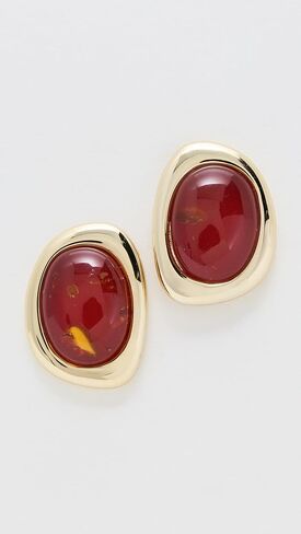 Luv Aj Women's Amber Honey Resin Studs in Saudi Arabia