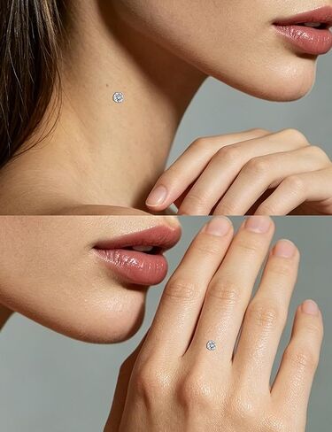 14G CZ Dermal Tops 316L Surgical Steel Internally Threaded Cubic Zirconia Silver Dermal Anchor Tops Dermal Piercing Dermal Kit Piercing Jewelry CZ Size 2mm 3mm 4mm in Kuwait