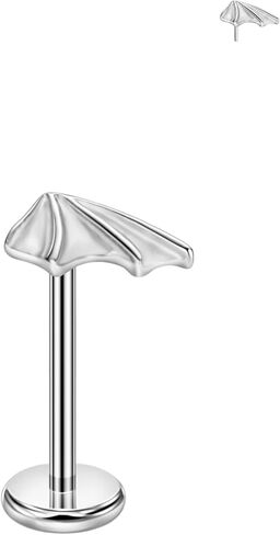 FANSING الخفافيش الجناح الأنف خواتم للنساء الرجال الجراحية الصلب الغضروف القرط مسمار Threadless Labret ترصيع ل هيليكس روك محارة الزنمة شحمة الأذن لثقب الأذن اليمنى in Kuwait