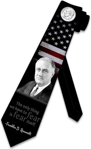 Three Rooker Presidential Ties Mens Historical Figure Necktie FDR USA Tie in Kuwait
