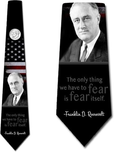 Three Rooker Presidential Ties Mens Historical Figure Necktie FDR USA Tie in Kuwait