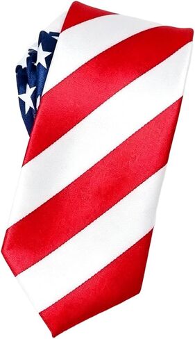 4th of July American Flag Tie for Men, Red White Blue Necktie, for Independence Day Men's Party Costume Accessories in Saudi Arabia