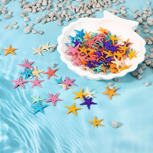 uxcell 30Pcs Starfish for Craft, 0.4"-0.8" Small Natural Starfish Sea Star Crafting Seashells Bulk for Wedding Beach Theme Party Decorations Home Vase DIY Crafts Decor, Pink in Kuwait