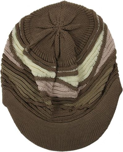 Men's Fit it Cotton Skateboard Beanie Visor Khaki in Saudi Arabia