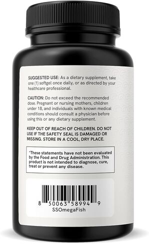 Omega 3 Fish Oil 1400 mg for Women & Men, 60 Softgels | Re-esterified Triglyceride Form (rTG), High EPA & DHA in Saudi Arabia