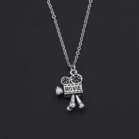 CHOORO Movie Camera Pendant Necklace Film Director Jewelry Graduation Gift for Film Student Actress gift (Movie Camera Necklace) in Kuwait